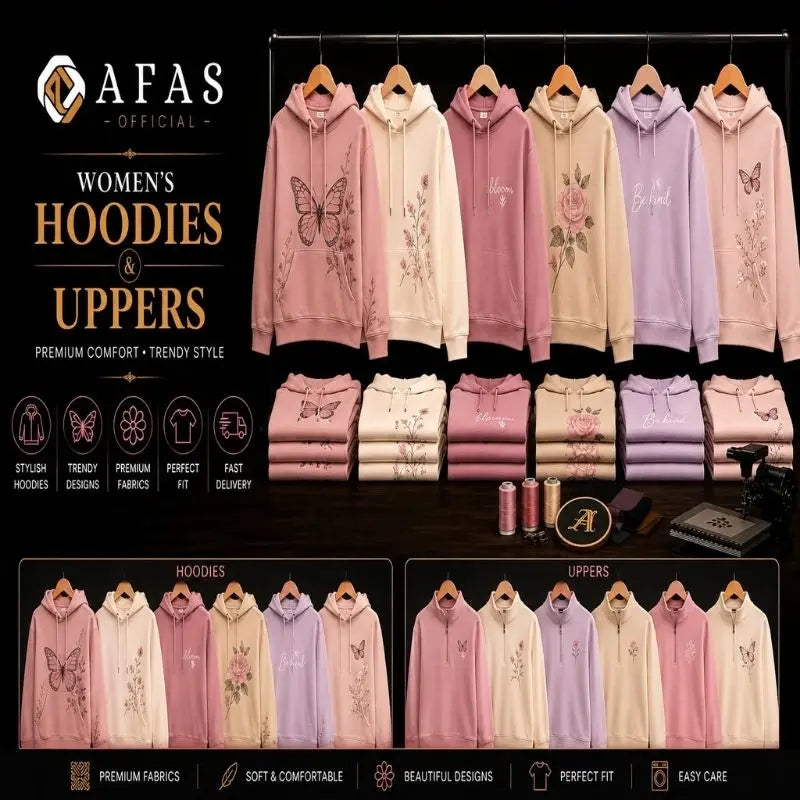 Plain & Printed Hoodies For Girls