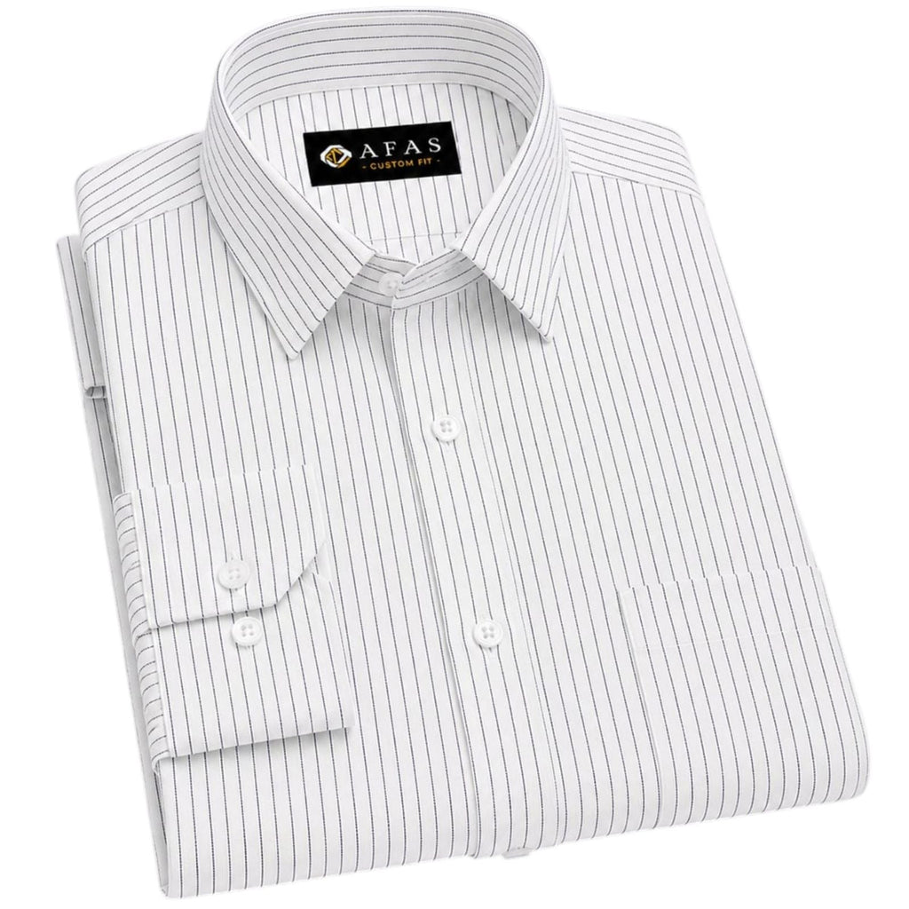 AFAS Custom Size Executive Black Pinstripe Cotton Fabric - SKU F0041