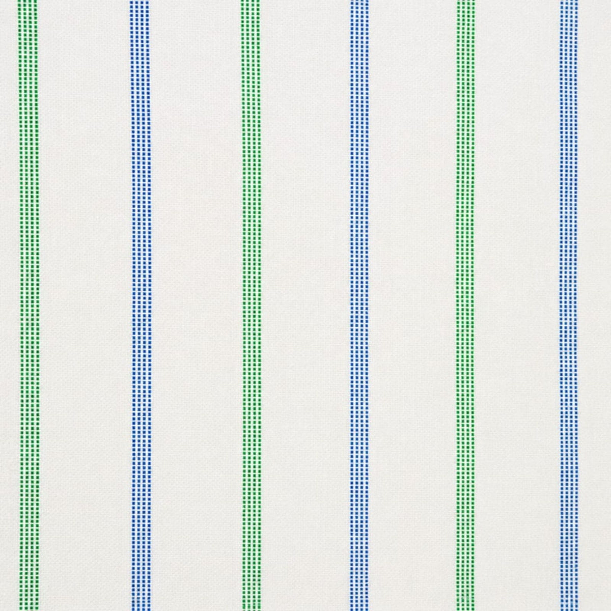 AFAS Custom Size Men's White Cotton fabric with Blue & Green Vertical Stripes - SKU F0020