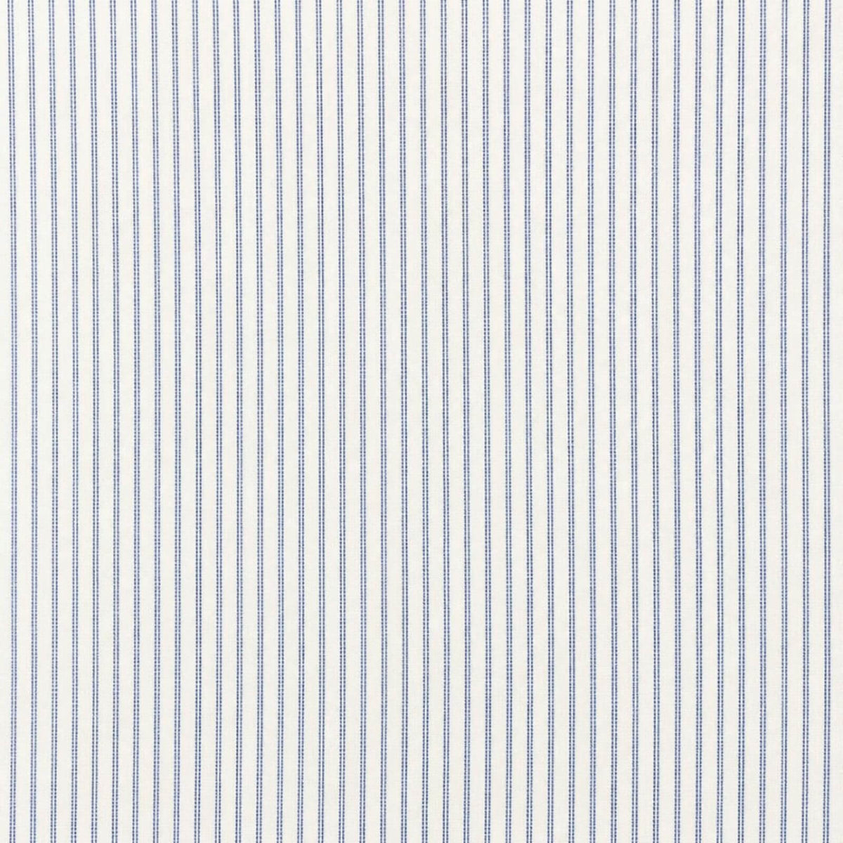 AFAS Custom Size Classic White Blue Pencil Stripe Cotton Fabric - SKU F0037