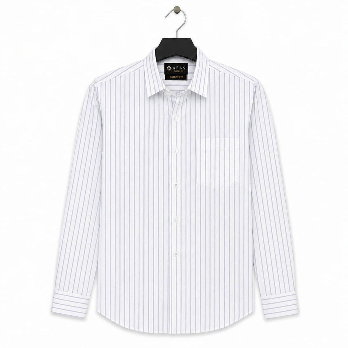 AFAS Ready-Made Vertical Stripe cotton Rich Fabric Shirt - SKU S0012