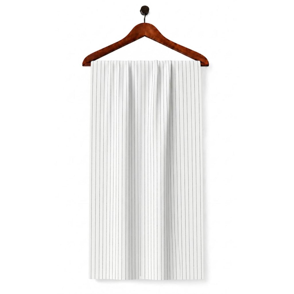 AFAS Custom Size White Black Pinstripe Cotton fabric - SKU F0023