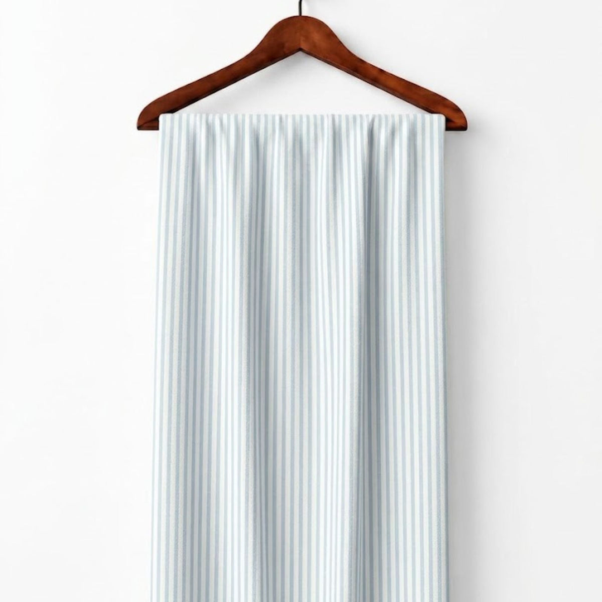 AFAS Custom Size White & Sky Blue Pinstripe Cotton fabric - SKU F0024