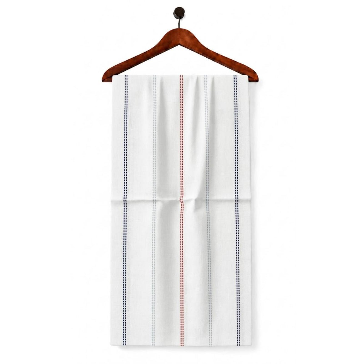 AFAS Custom Size White Shirt with Navy, Grey & Red Vertical Stripes Cotton fabric - SKU F0027