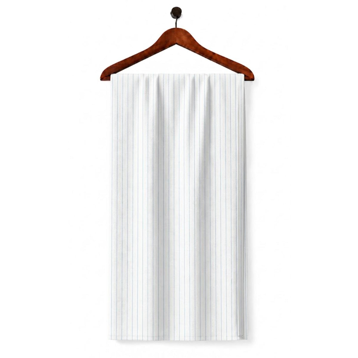 AFAS Custom Size White Sky Blue Pinstripe Cotton Fabric - SKU F0034