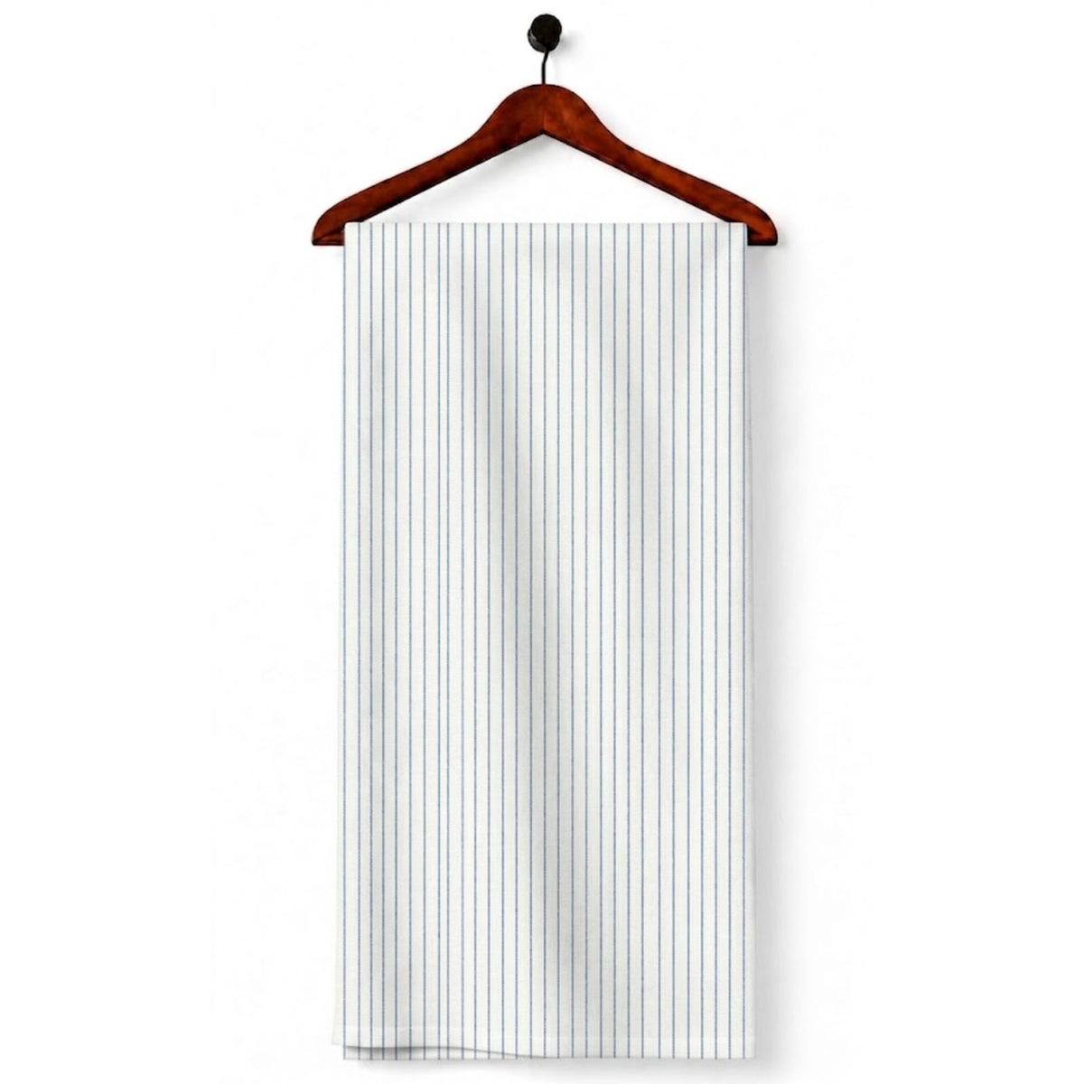 AFAS Custom Size White Fine Blue Stripe Cotton Fabric SKU F0045