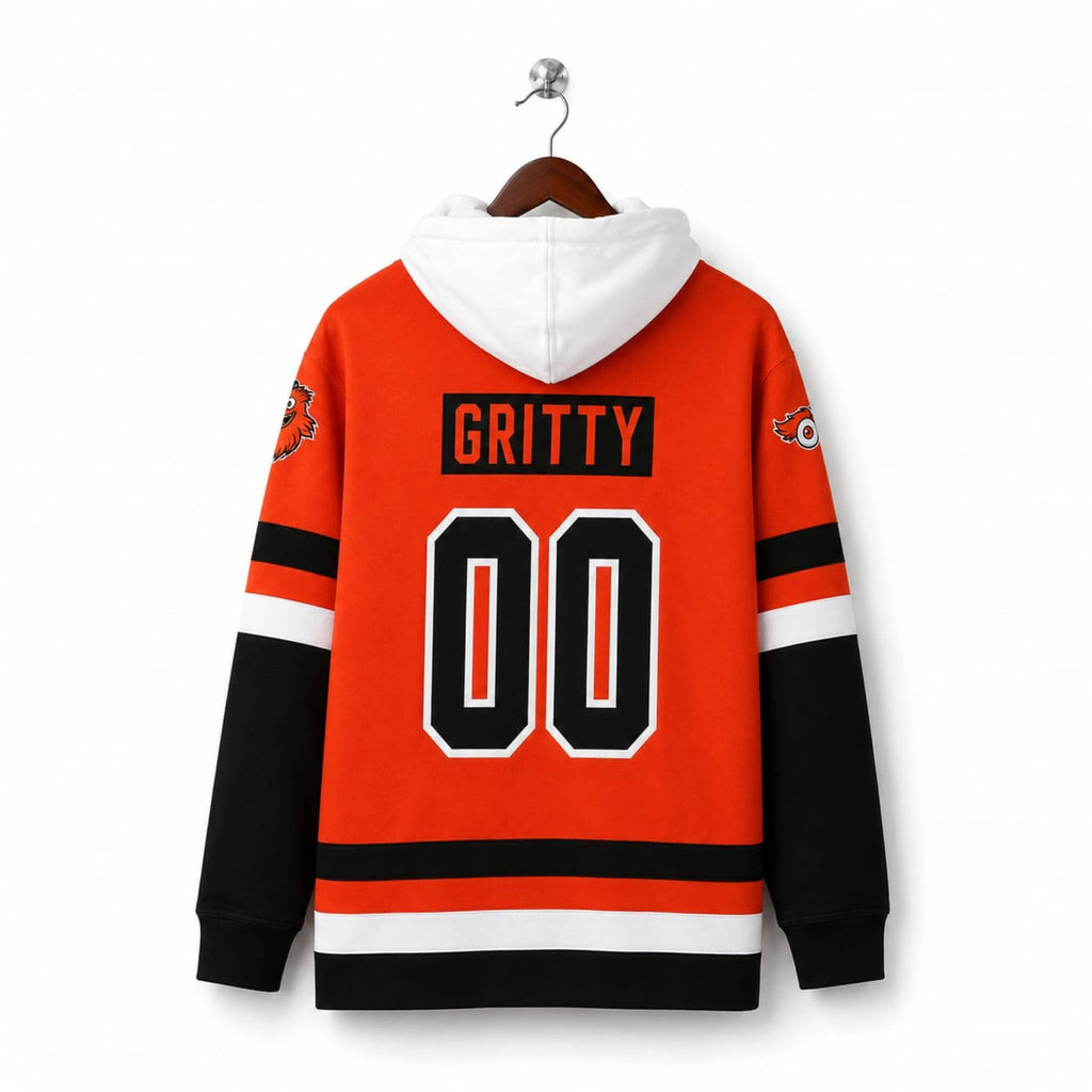 Gritty #00 Premium Embroidered Unisex Hockey Hoodie SKU - 500