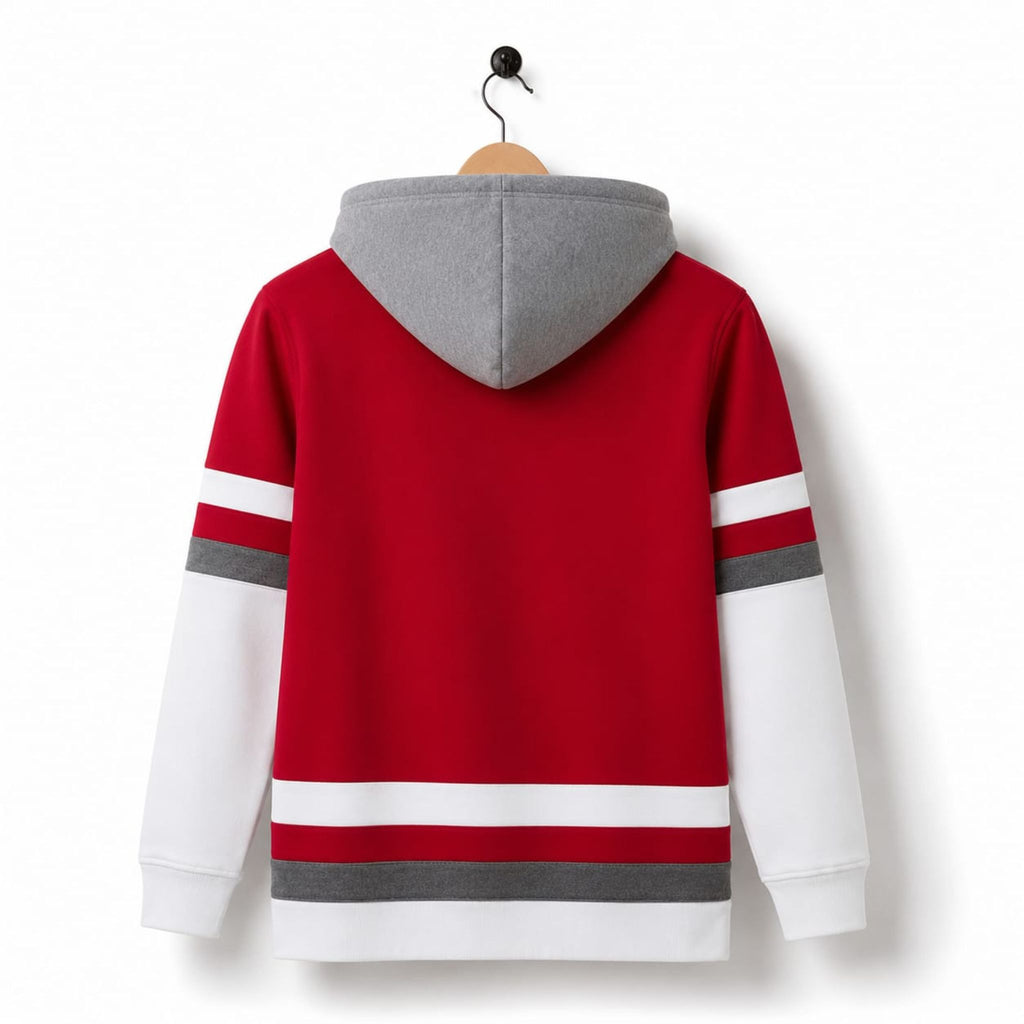 UNLV Rebels Varsity Graphic Style Pullover Hoodie – Crimson & White SKU ! 513