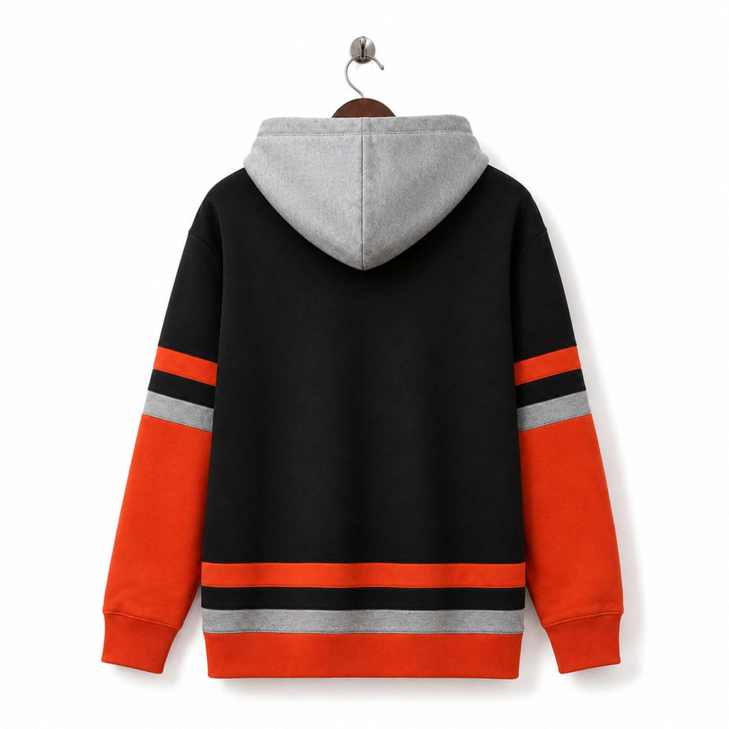 RIT Tigers Premium Embroidered Unisex Hoodie – Black & Orange SKU ! 503
