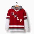 UNLV Rebels Varsity Graphic Style Pullover Hoodie – Crimson & White SKU ! 513