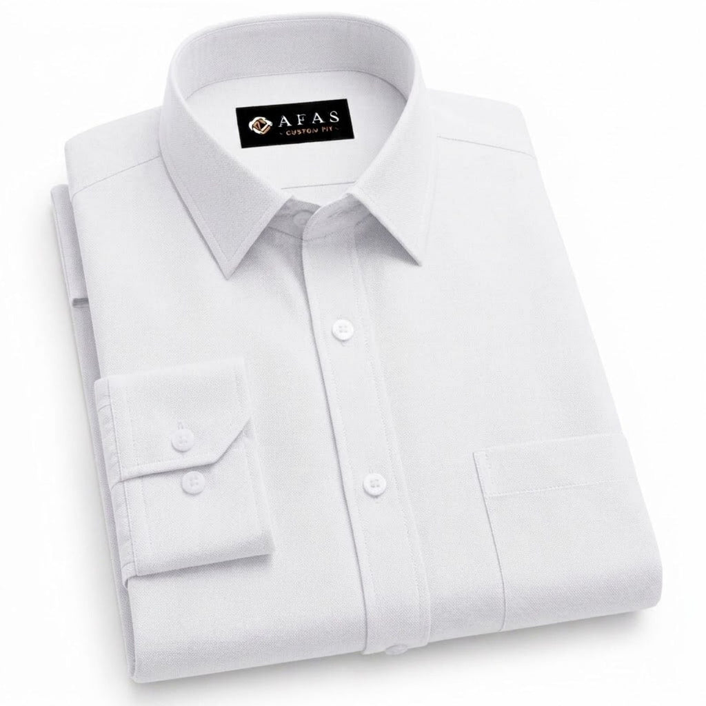 Men's Solid Light Grey Oxford Cotton Fabric SKU ! 314