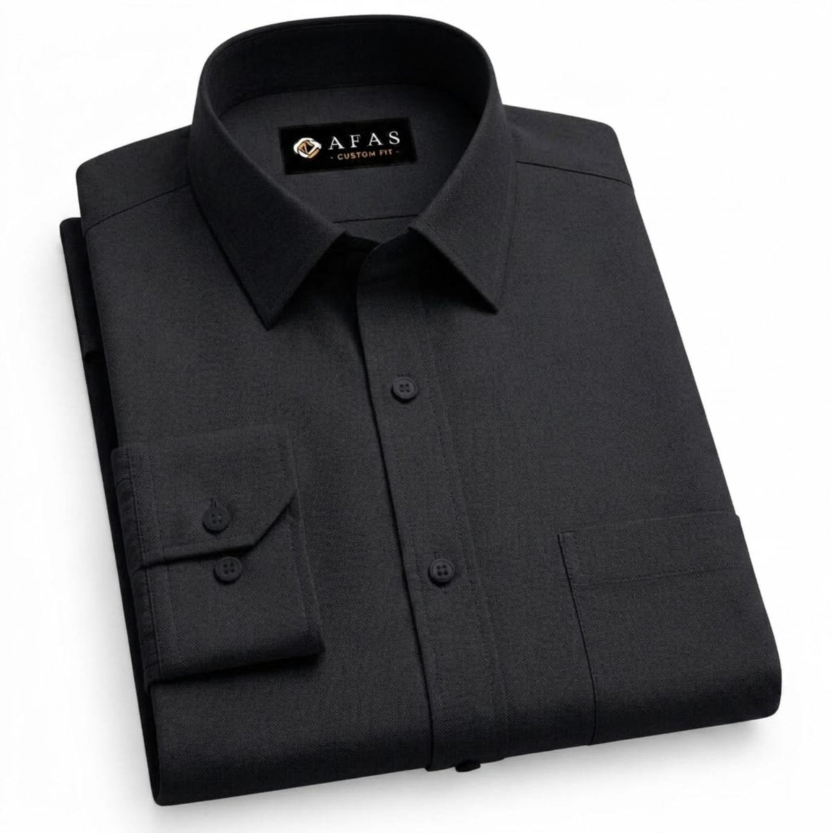 Men's Classic Charcoal Black Cotton Fabric SKU ! 317